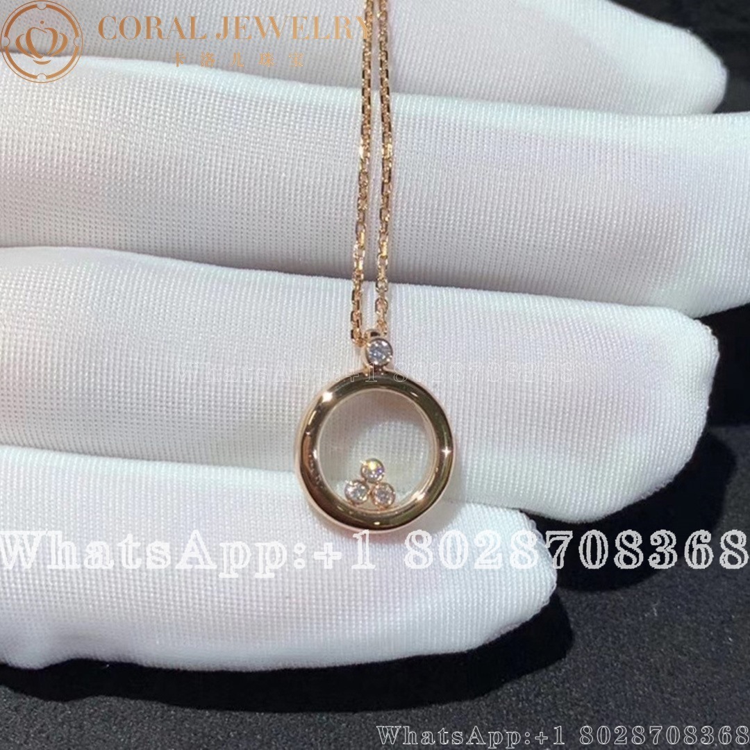 Chopard Happy Diamonds Icons Pendant Ethical Rose Gold Diamonds 793929 5201 Coral (9)