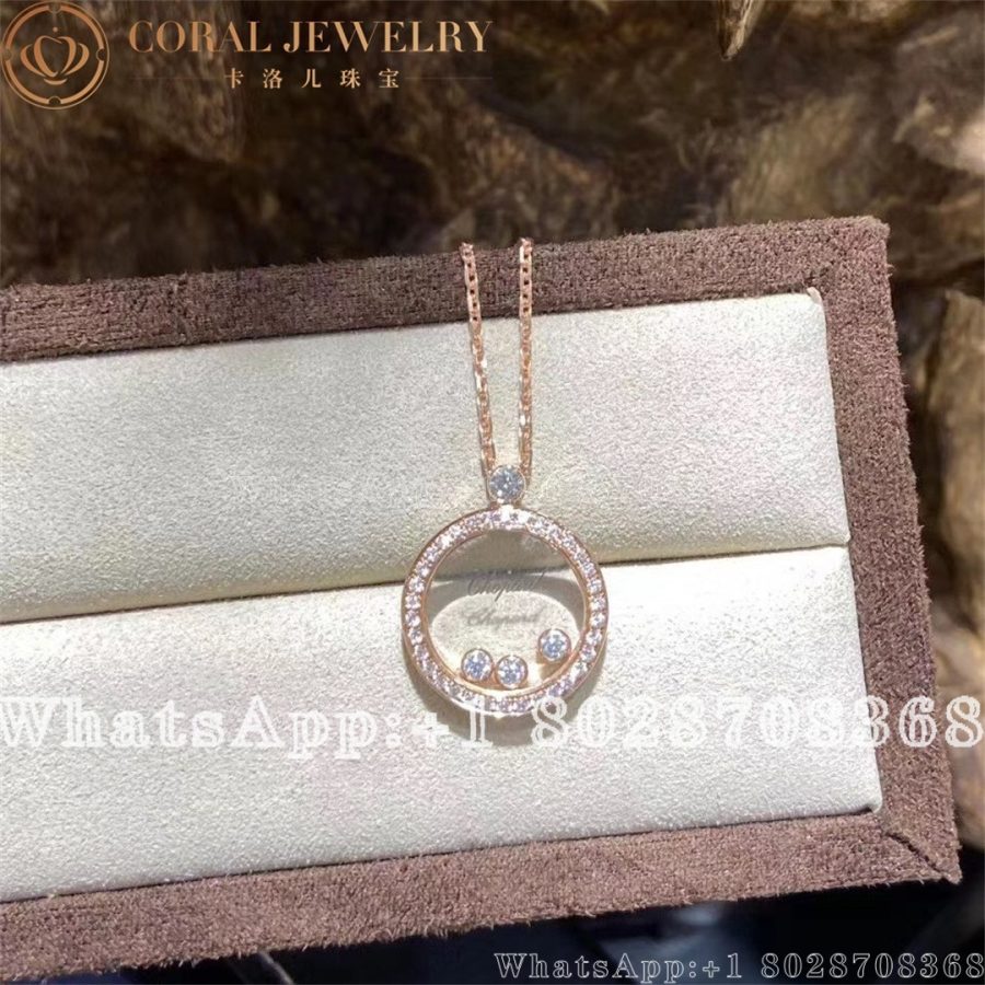 Chopard Happy Diamonds Icons Pendant Ethical Rose Gold Diamonds 793929 5301 Coral (7)