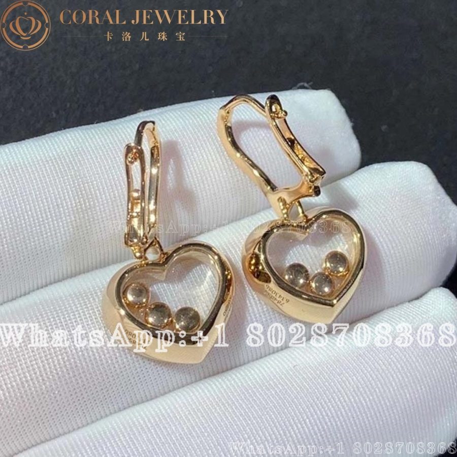 Chopard Happy Diamonds Icons Earrings Ethical Rose Gold Diamonds 83a611 5301 Coral (3)