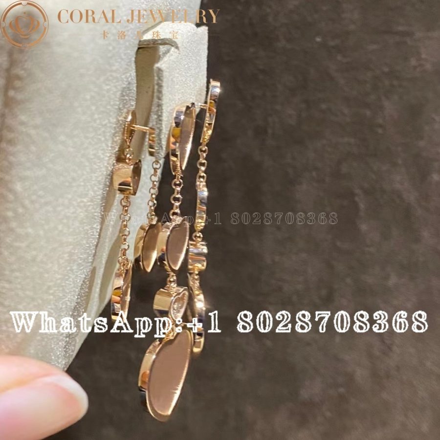 Chopard Happy Hearts Golden Hearts Rose Gold Diamond Limited Edition Earrings 83a707 5029 Coral (7)