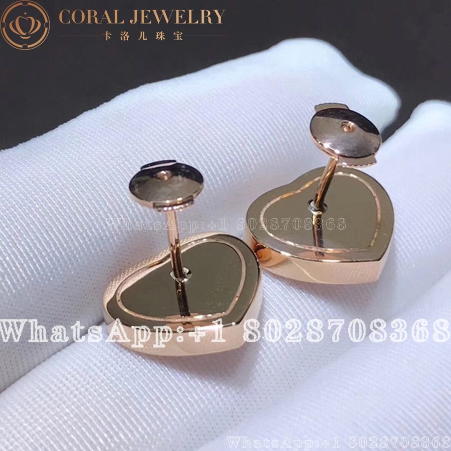 Chopard Happy Hearts Rose Gold Mother Of Pearl Earrings 839482 5301 Coral (4)