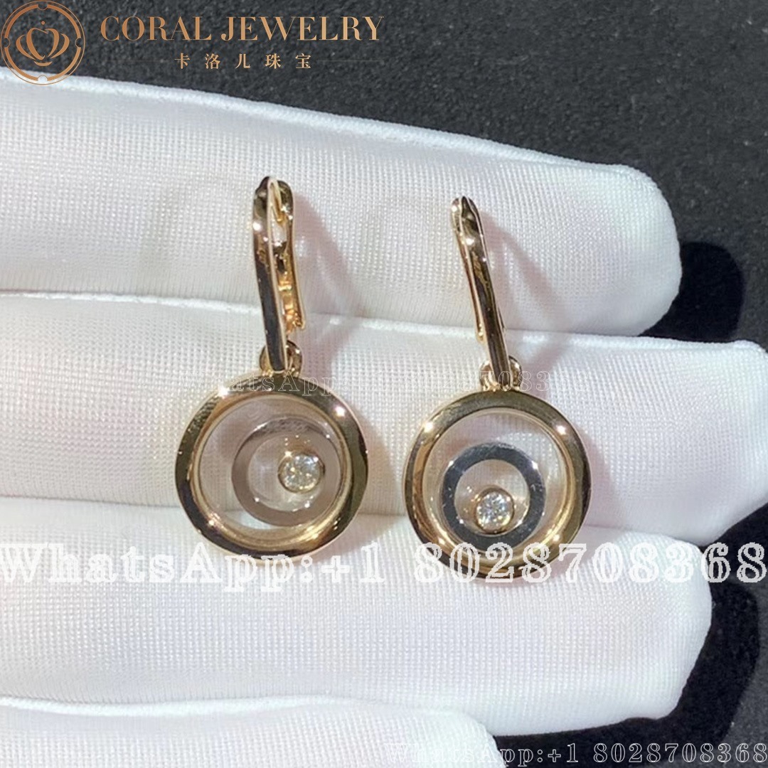 Chopard Happy Spirit Earrings Ethical Rose Gold Ethical White Gold Diamonds Coral (2)