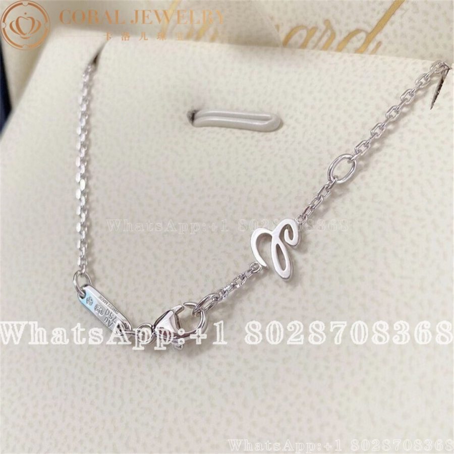 Chopard Ice Cube Necklace Ethical White Gold Half Set Diamonds Ref Number 817702 1002 Coral (2)