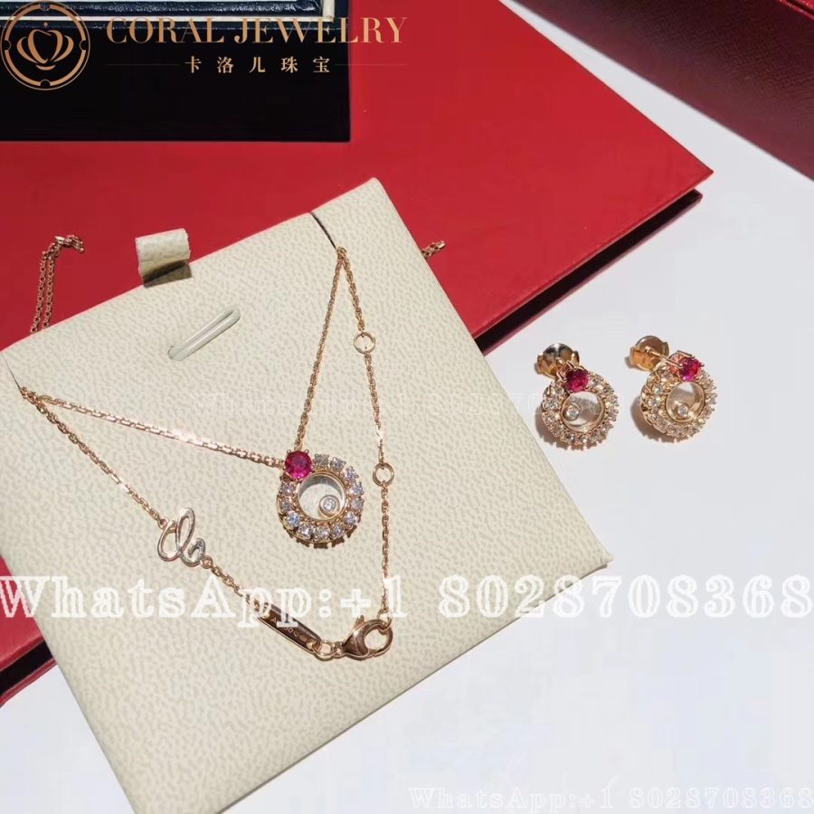 Chopard Joaillerie Rose Gold Ruby Diamond Pendant 799466 5791 Coral (4)