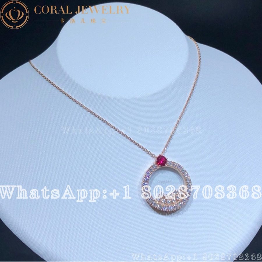 Chopard Joaillerie Rose Gold Ruby Diamond Pendant Coral (2)