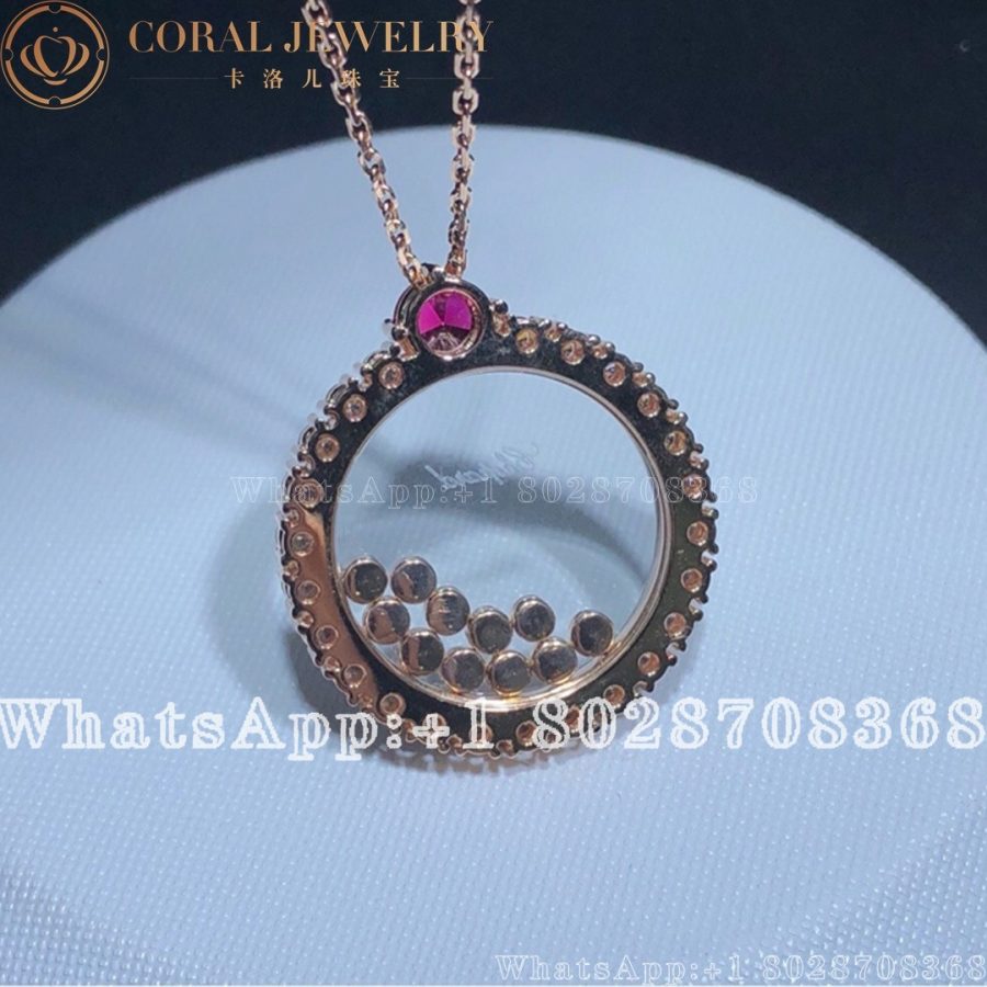 Chopard Joaillerie Rose Gold Ruby Diamond Pendant Coral (5)