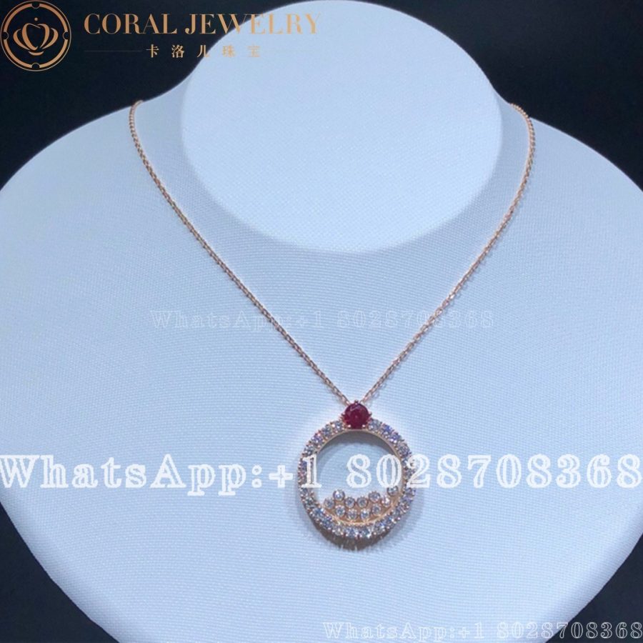 Chopard Joaillerie Rose Gold Ruby Diamond Pendant Coral (6)