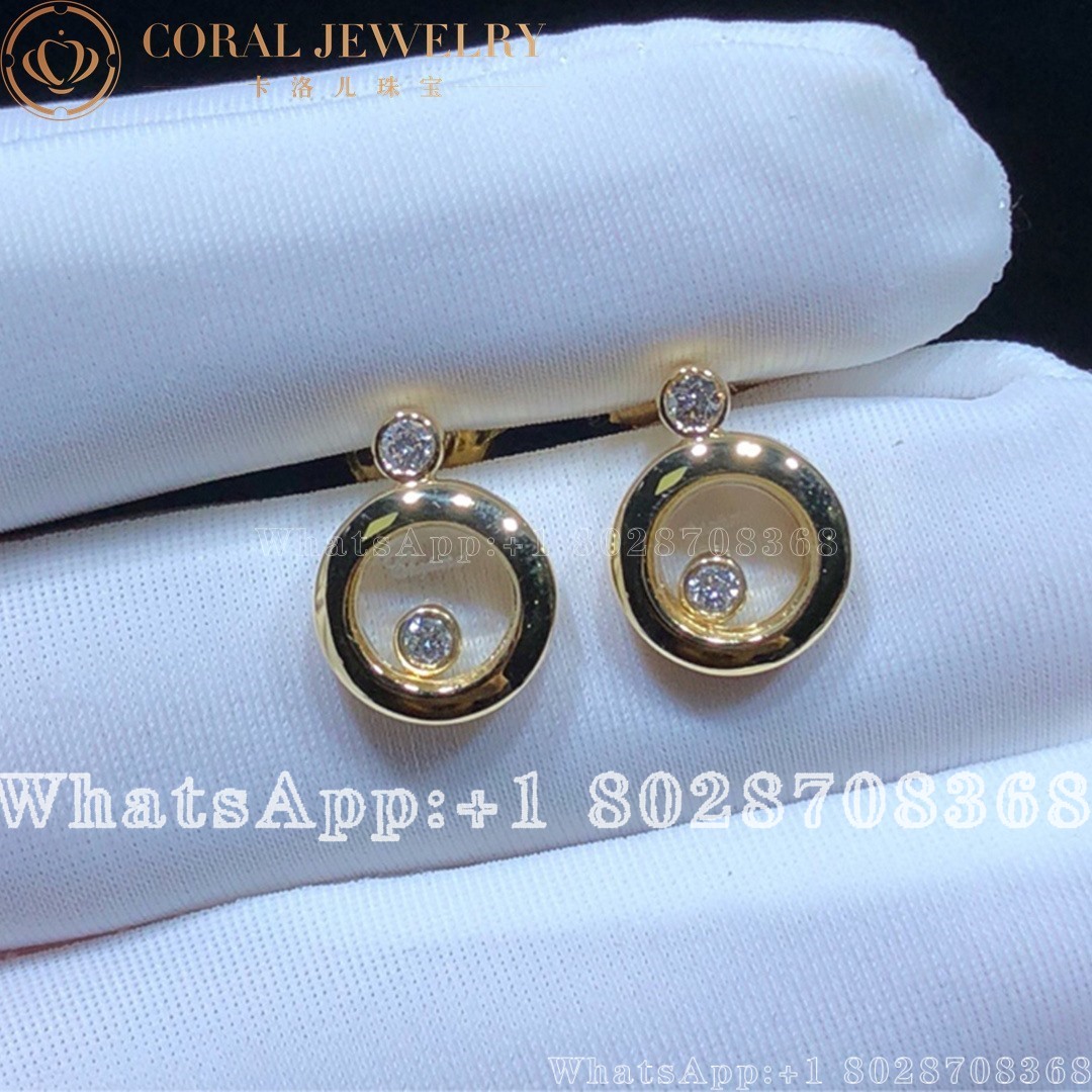 Chopard Miss Happy Yellow Gold Diamond Earrings 833957 5201 Coral (2)