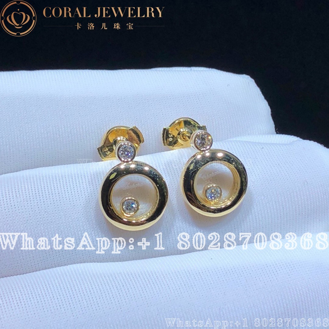 Chopard Miss Happy Yellow Gold Diamond Earrings 833957 5201 Coral (3)