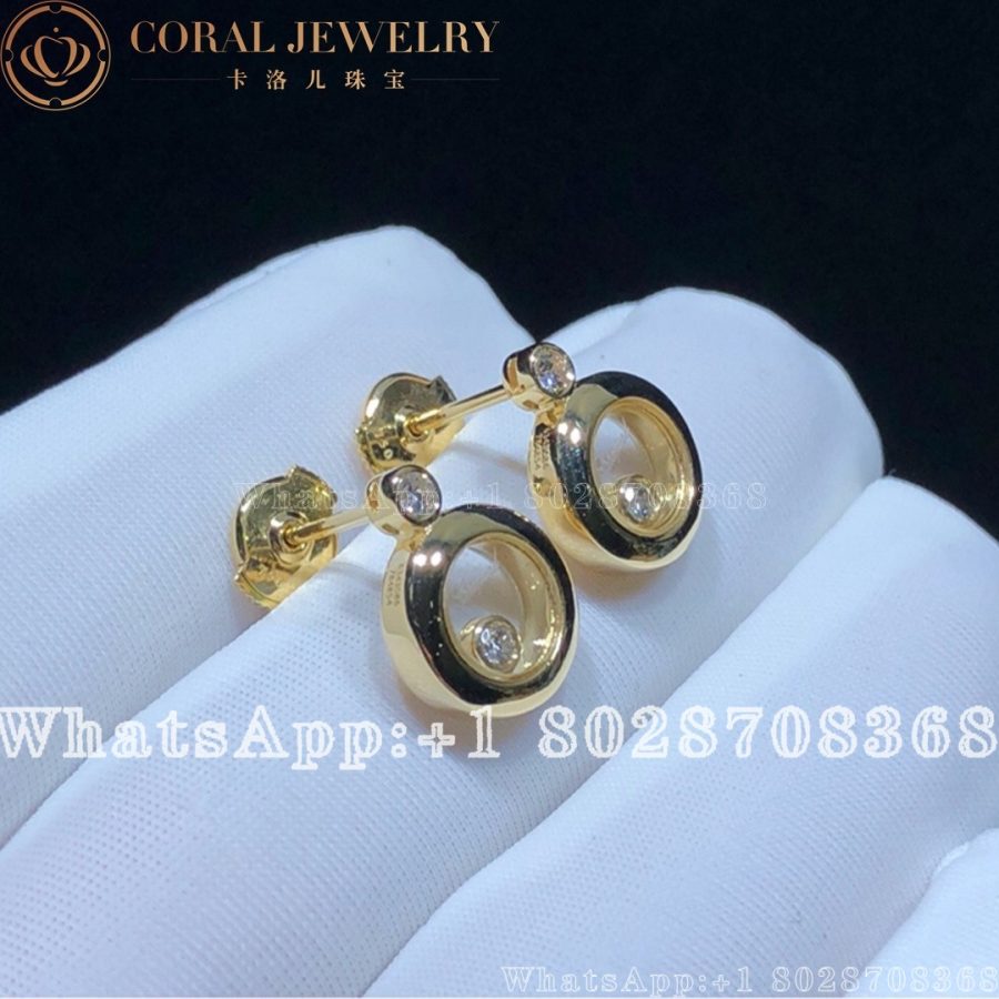 Chopard Miss Happy Yellow Gold Diamond Earrings 833957 5201 Coral (5)