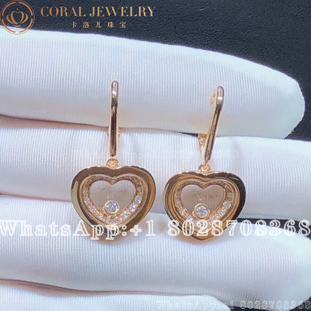 Chopard Rose Gold Diamond Earrings 837790 5001 Coral (1)