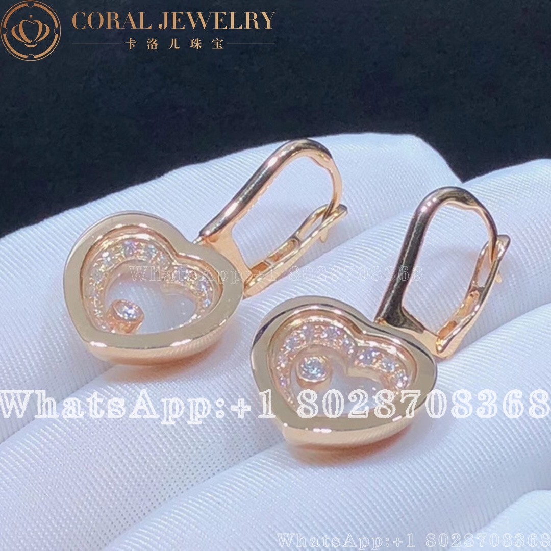 Chopard Rose Gold Diamond Earrings 837790 5001 Coral (2)