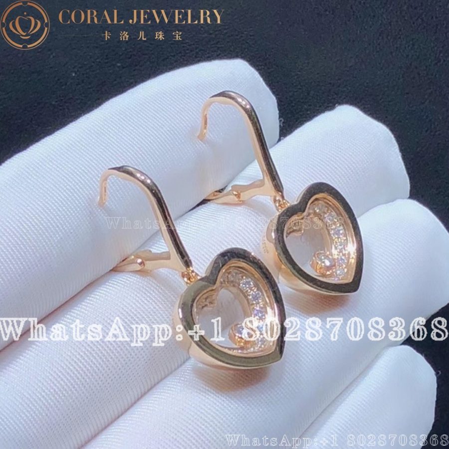 Chopard Rose Gold Diamond Earrings 837790 5001 Coral (4)