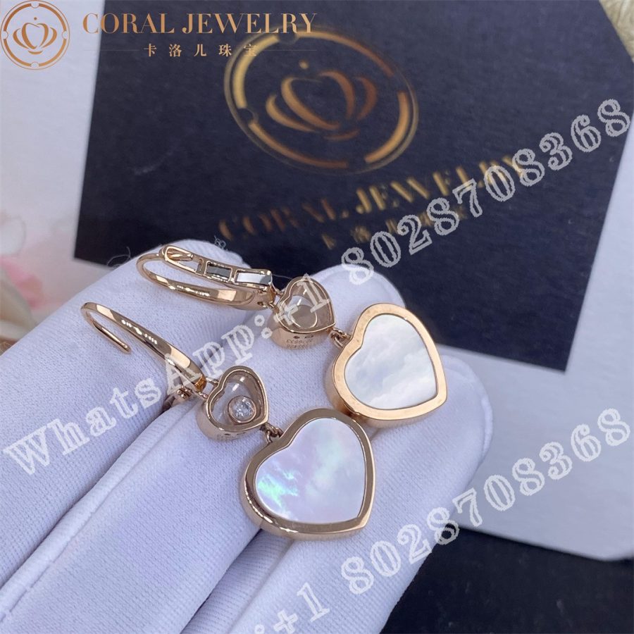 Happy Hearts Earrings Ethical Rose Gold Diamonds Mother Of Pearl 837482 5310 Coral (3)