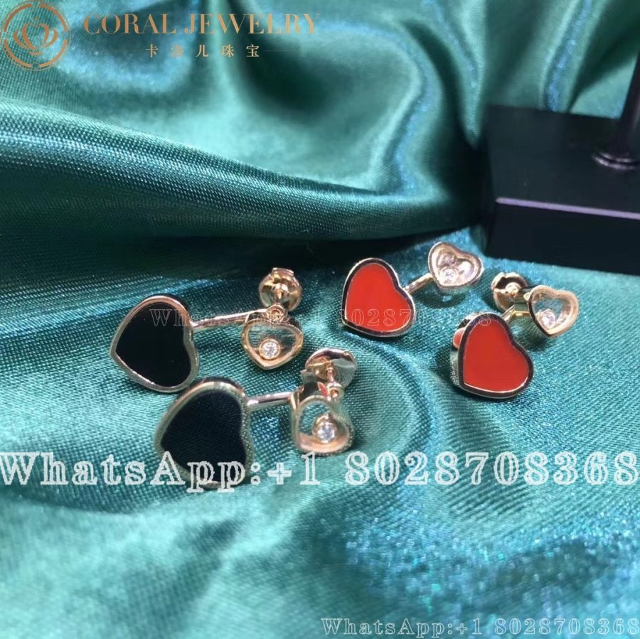 Happy Hearts Earrings Ethical Rose Gold Diamonds Red Stone 83a082 5801 Coral (2)