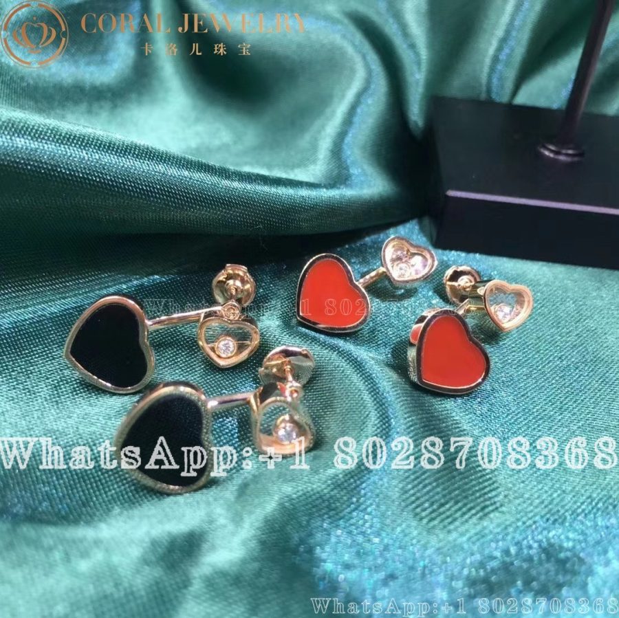 Happy Hearts Earrings Ethical Rose Gold Diamonds Red Stone 83a082 5801 Coral (3)