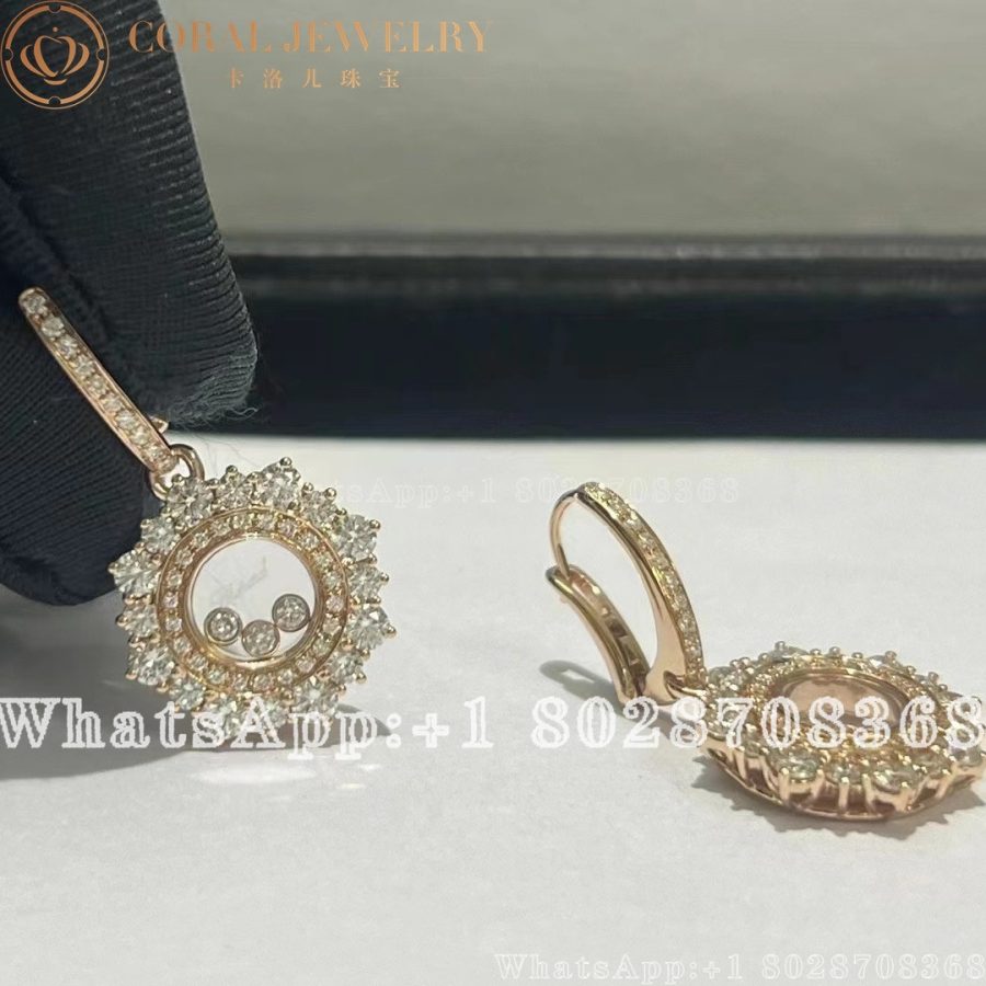 Chopard Happy Diamonds Joaillerie Rose Gold Diamond Earrings 83a379 1001 Coral (1)