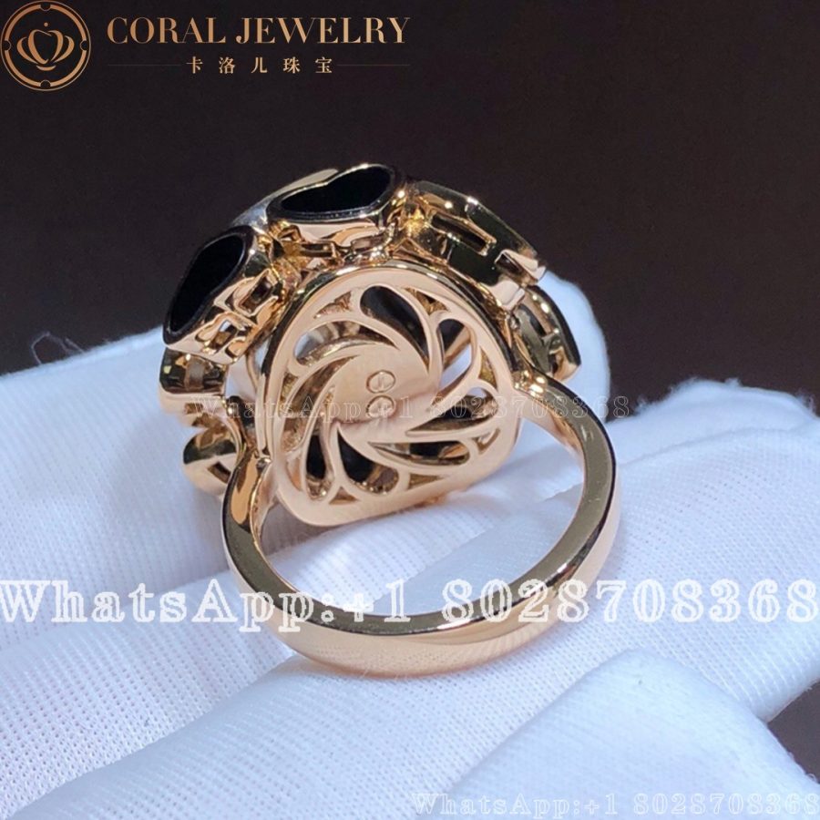 Chopard Happy Hearts Onyx Ring 18ct Rose Gold 827482 5210 (5)