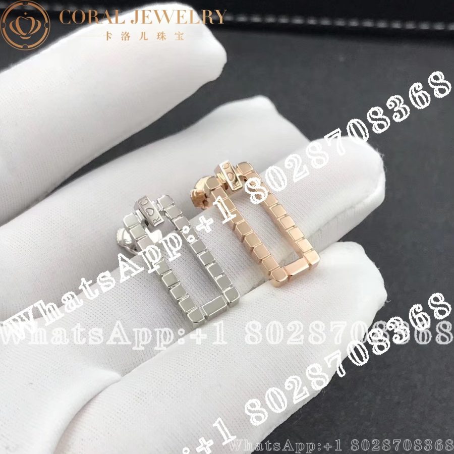 Chopard Ice Cube White And Rose Gold Earrings 839895 9004 Coral (5)