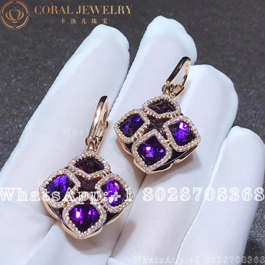 Chopard Imperiale Cocktail Rose Gold Amethyst Earrings 839563 1001 Coral (4)