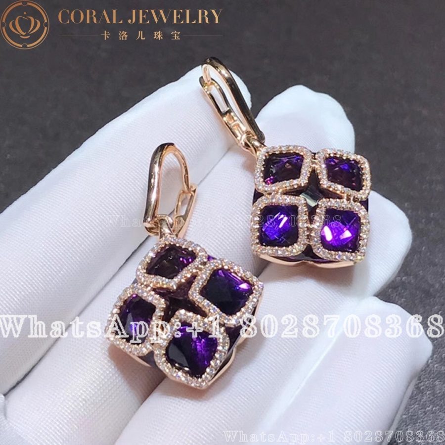 Chopard Imperiale Cocktail Rose Gold Amethyst Earrings 839563 1001 Coral (5)