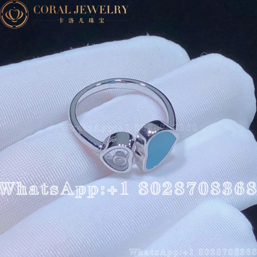 Chopard Happy Hearts Ring Ethical White Gold Diamond Turquoise Stone 29482 5400 Coral (2)