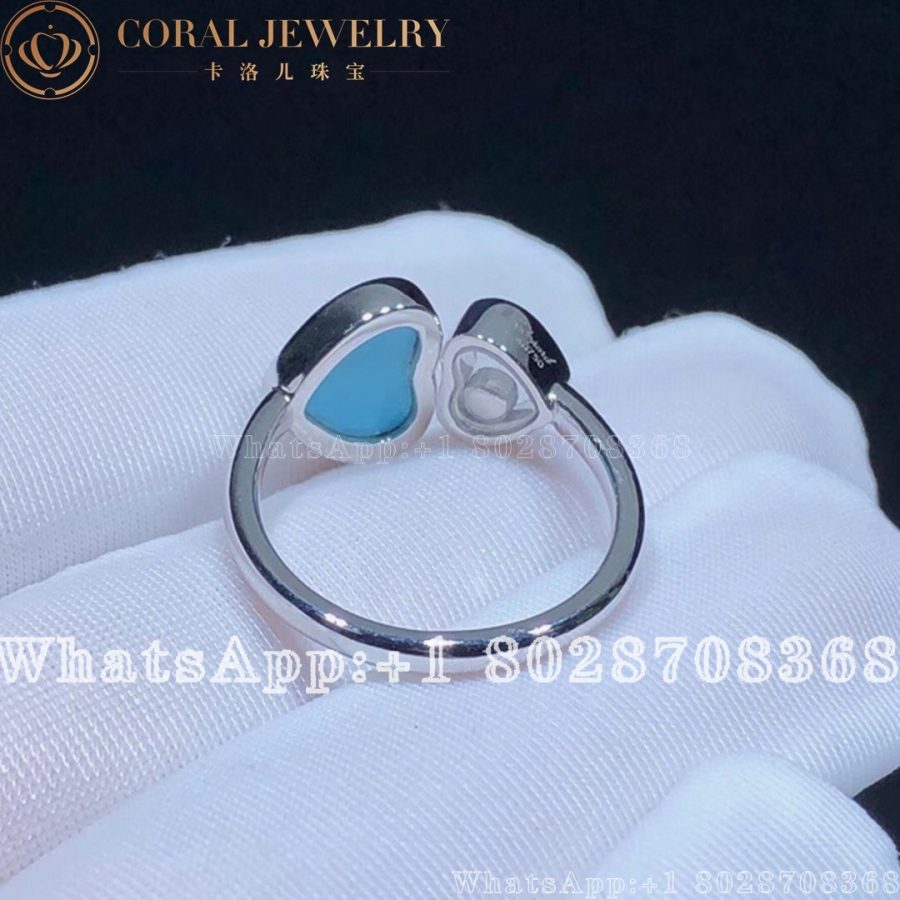 Chopard Happy Hearts Ring Ethical White Gold Diamond Turquoise Stone 29482 5400 Coral (3)