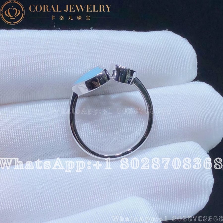 Chopard Happy Hearts Ring Ethical White Gold Diamond Turquoise Stone 29482 5400 Coral (6)