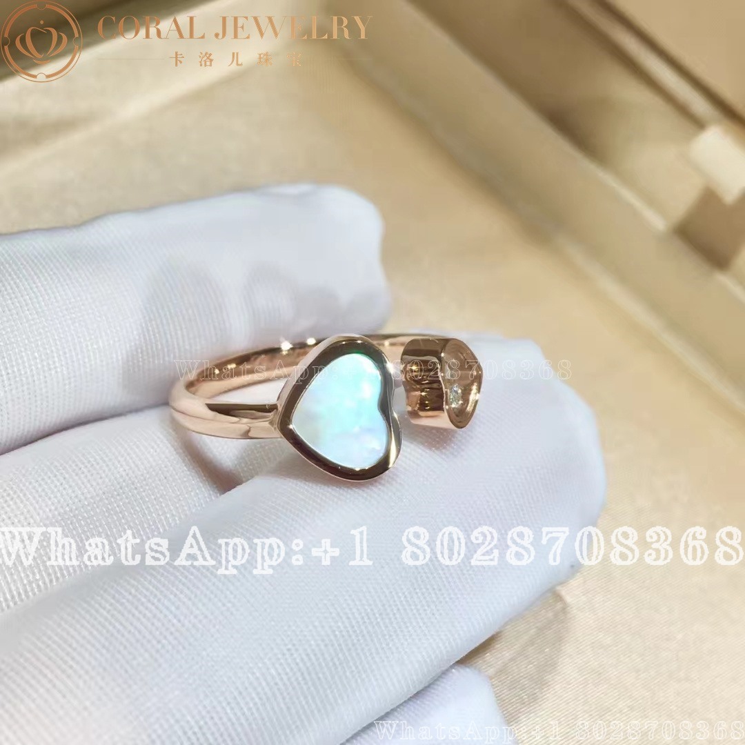 Happy Hearts Ring Ethical Rose Gold Diamond Mother Of Pearl 829482 5300 Coral (2)