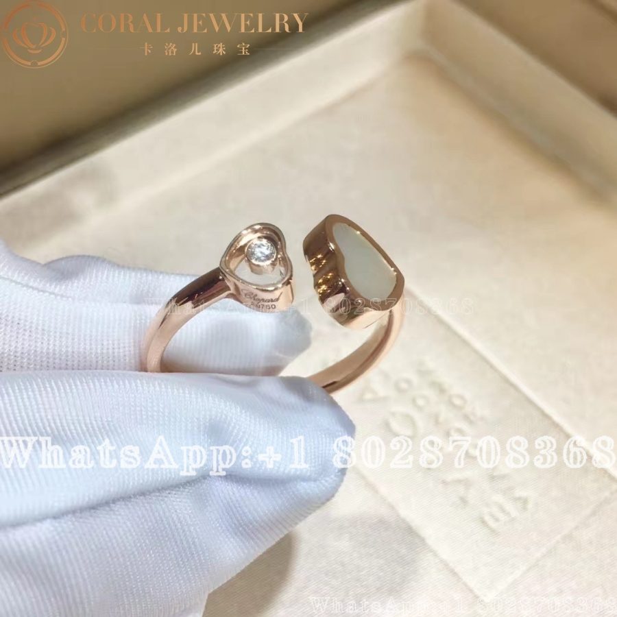 Happy Hearts Ring Ethical Rose Gold Diamond Mother Of Pearl 829482 5300 Coral (3)