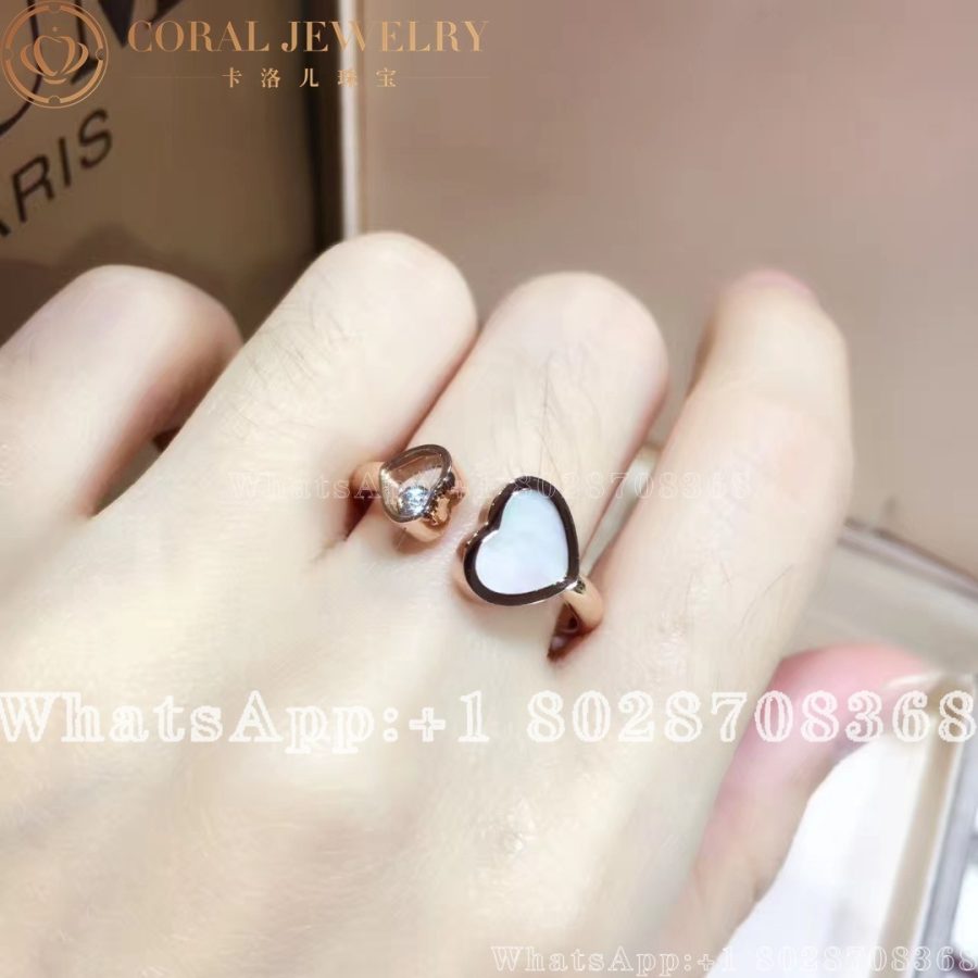 Happy Hearts Ring Ethical Rose Gold Diamond Mother Of Pearl 829482 5300 Coral (5)