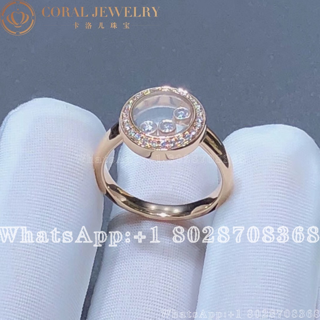 Chopard Happy Curves Rose Gold Diamond Pave Ring 829562 5039 Coral (4)