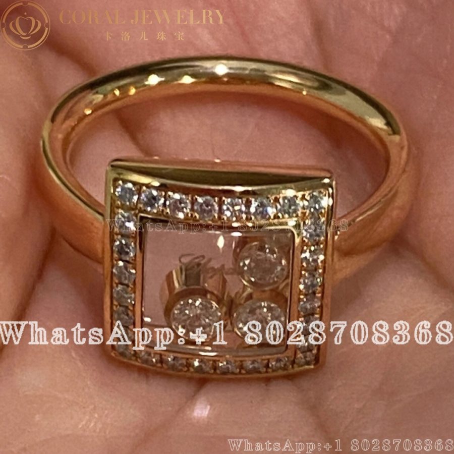 Chopard Happy Curves Rose Gold Diamond Ring 829224 5039 Coral (4)