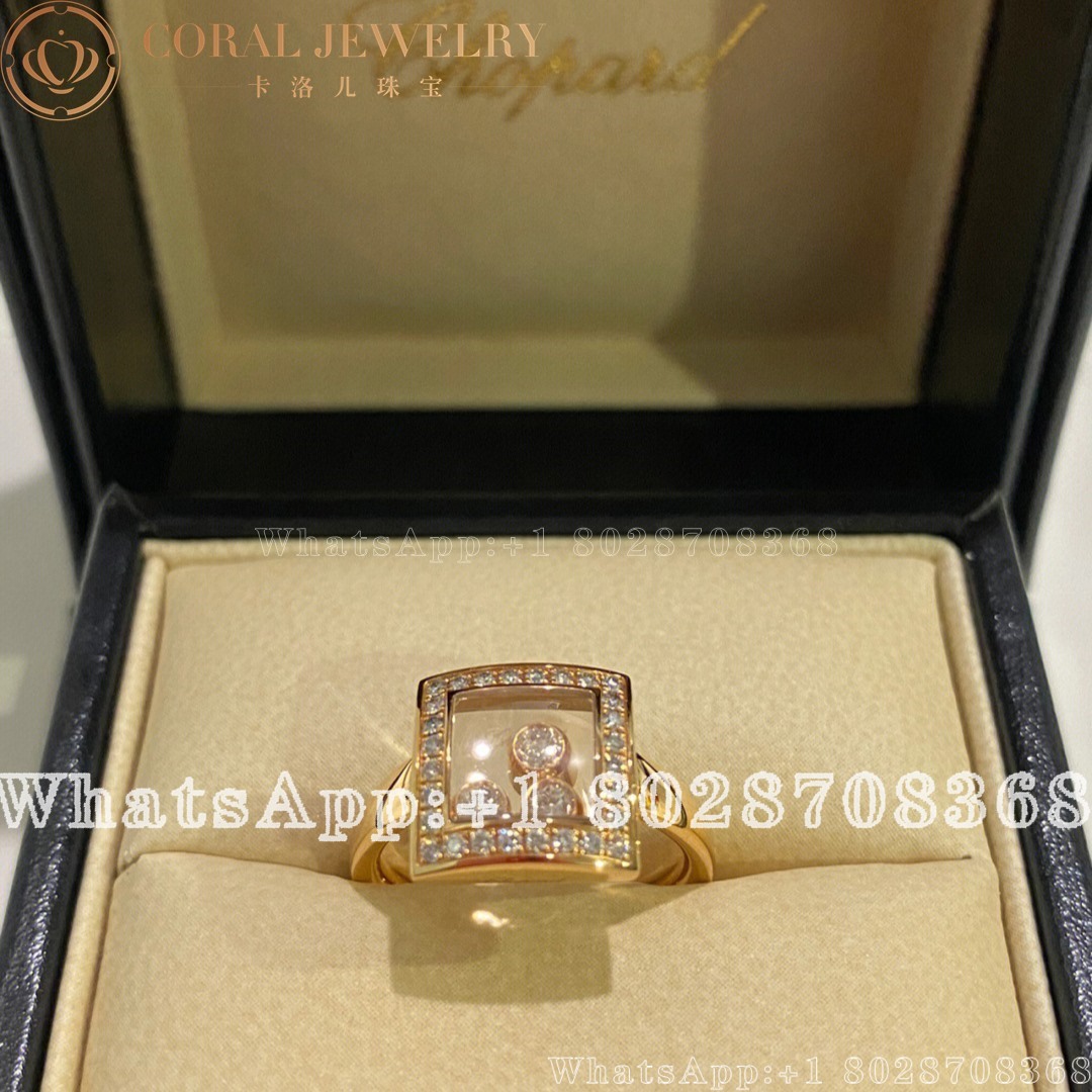 Chopard Happy Curves Rose Gold Diamond Ring 829224 5039 Coral (5)