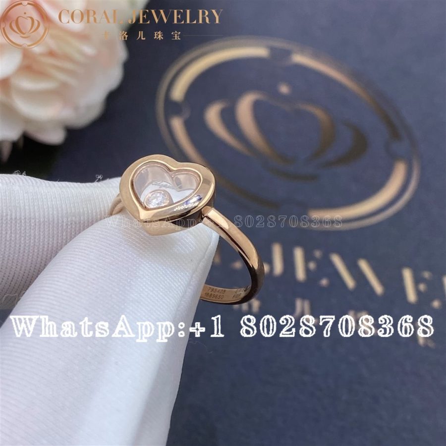 Chopard Happy Diamonds Icons Ring Ethical Rose Gold Diamond 82a054 5000 Coral (2)