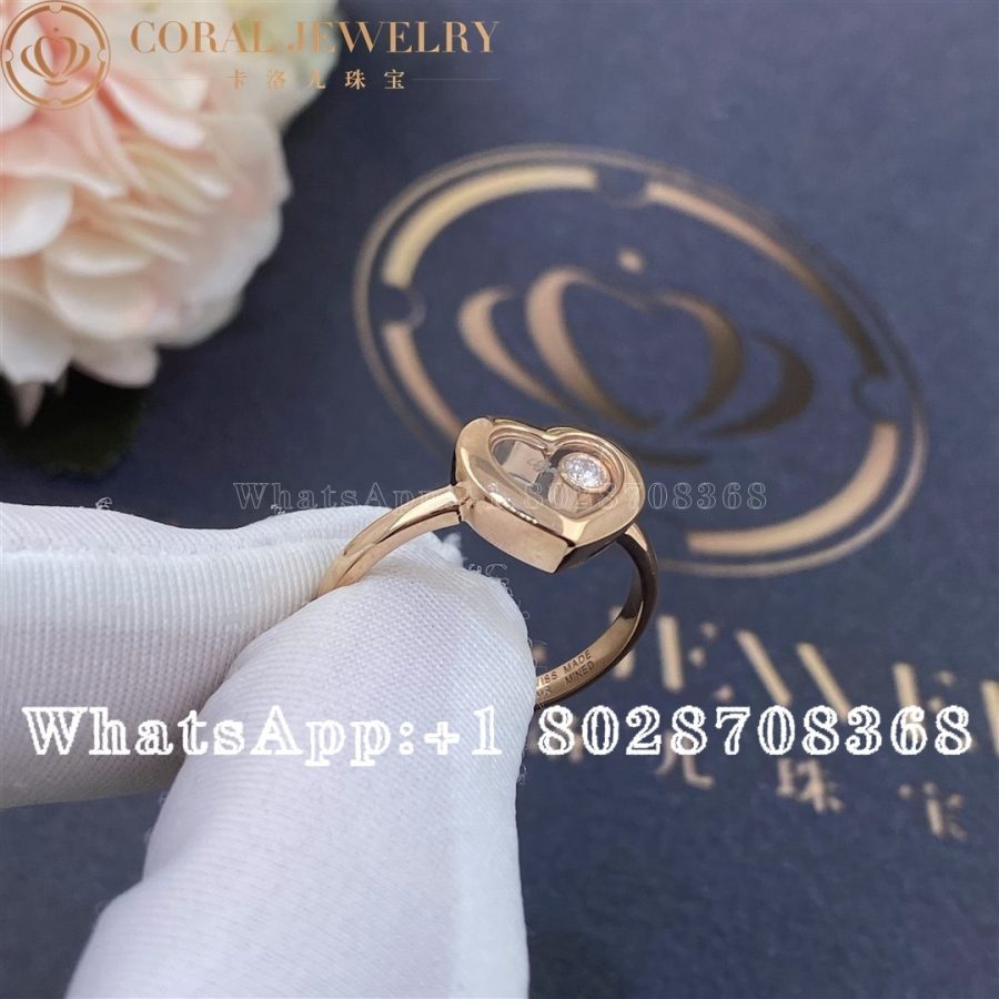 Chopard Happy Diamonds Icons Ring Ethical Rose Gold Diamond 82a054 5000 Coral (4)