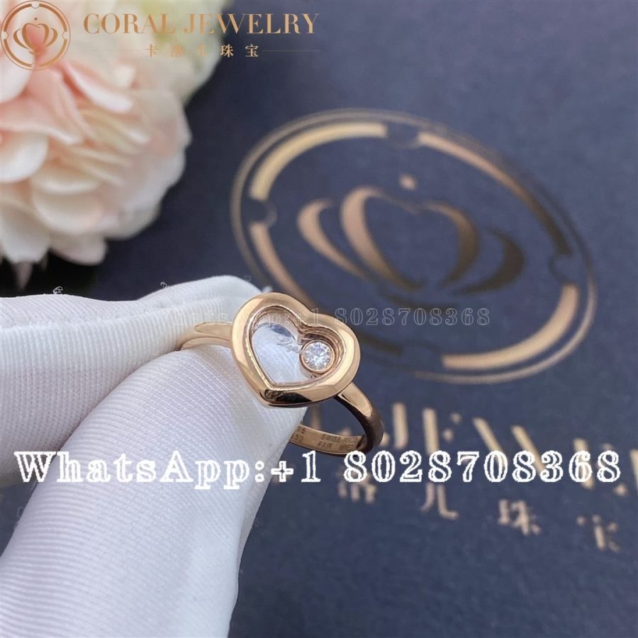 Chopard Happy Diamonds Icons Ring Ethical Rose Gold Diamond 82a054 5000 Coral (5)