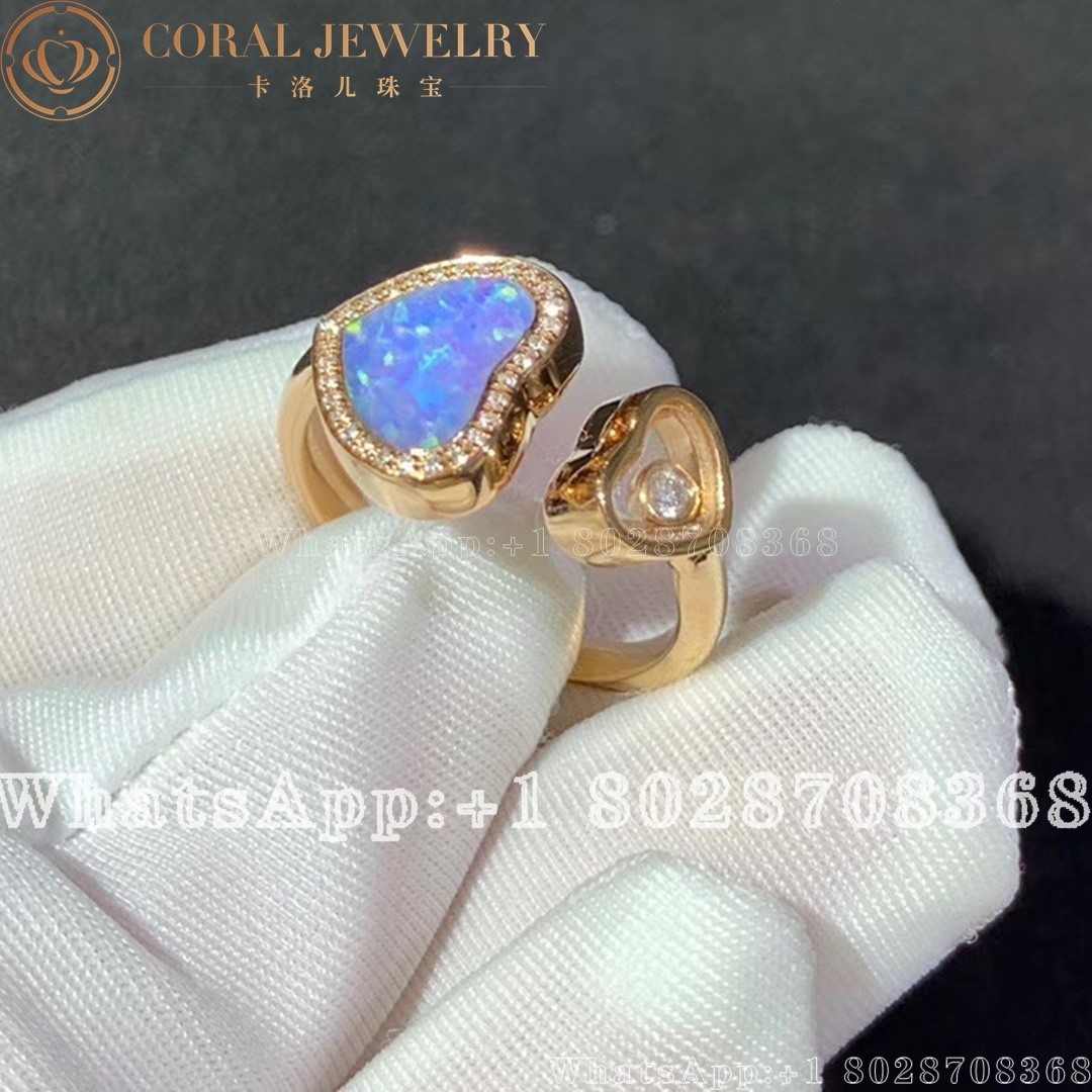 Chopard Happy Hearts Ring Set With Opal And Diamond 829482 5930 Coral (6)