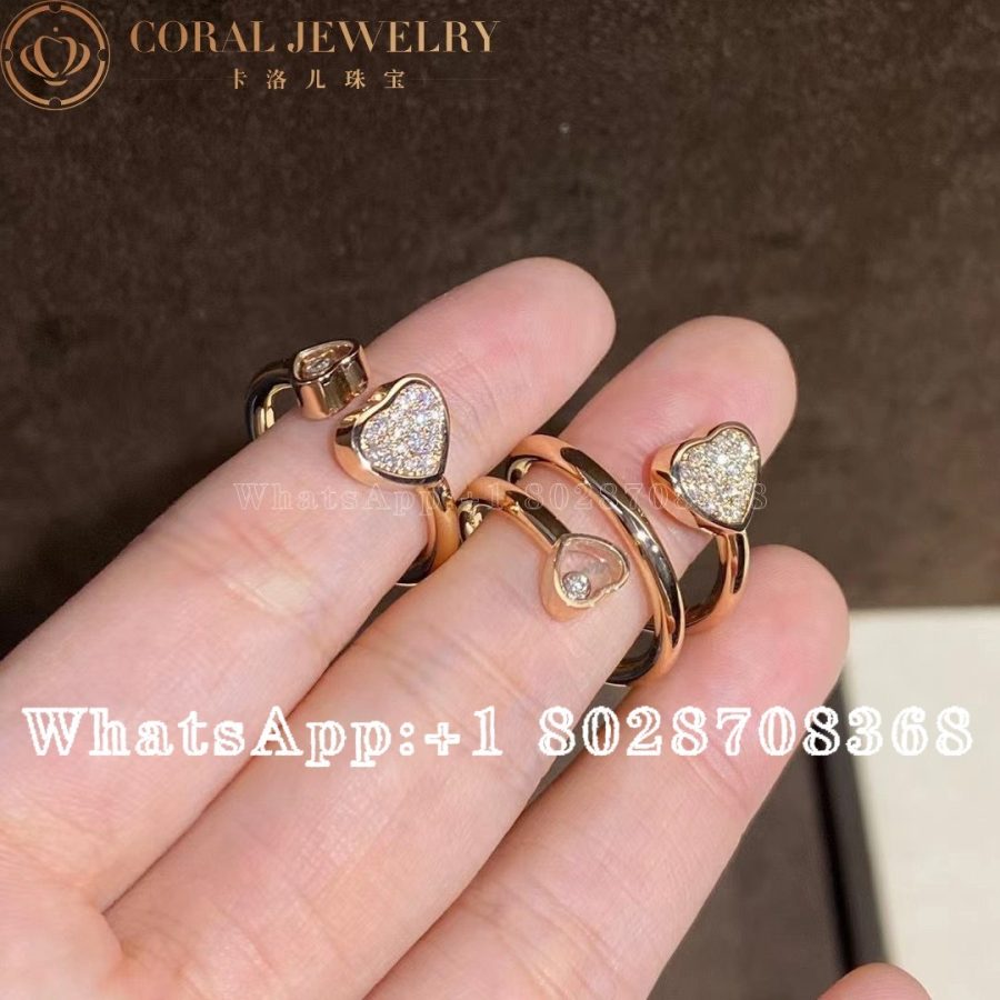 Chopard Happy Hearts Rose Gold Diamond Ring 829482 5910 Coral (4)