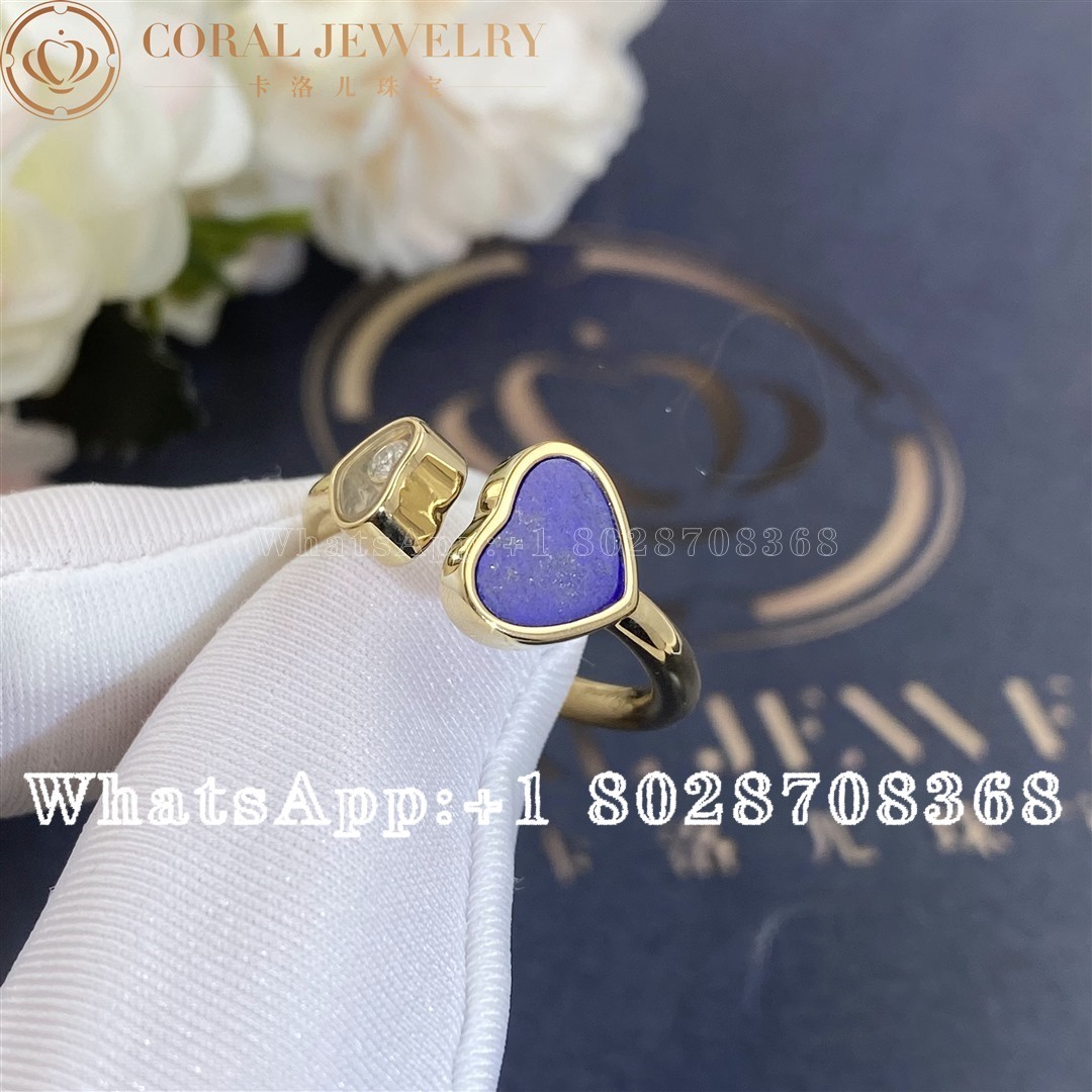 Chopard Happy Hearts Yellow Gold Blue Stone Ring 829482 5500 Coral (1)