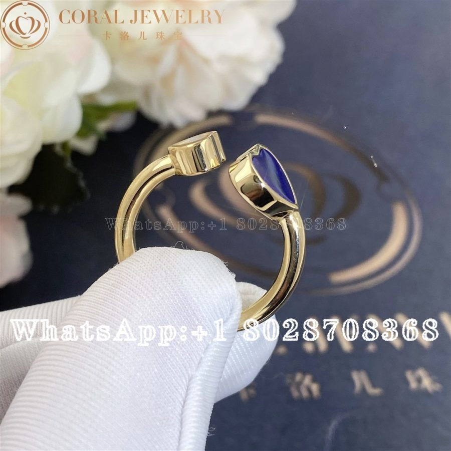 Chopard Happy Hearts Yellow Gold Blue Stone Ring 829482 5500 Coral (3)