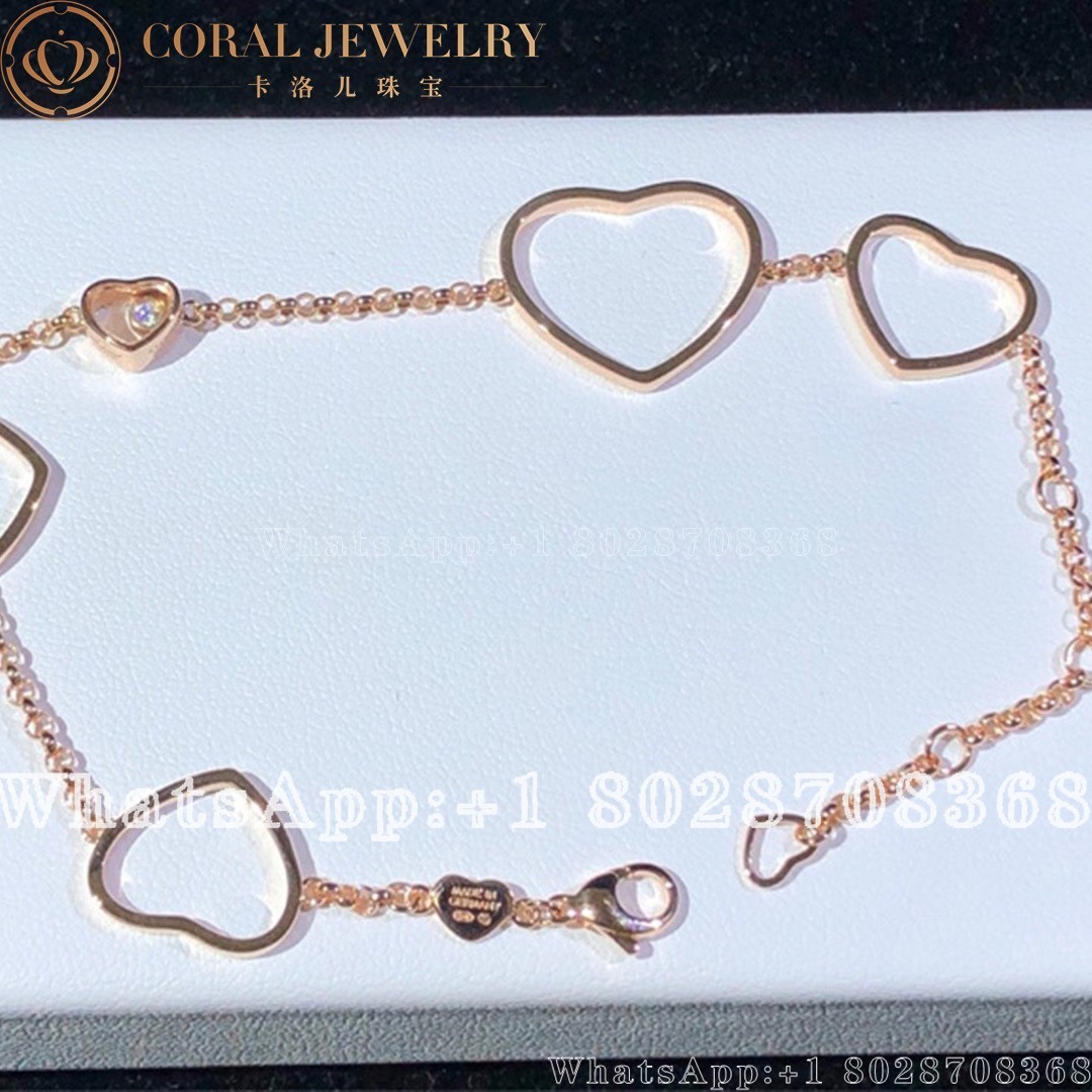 Chopard Happy Hearts Rose Gold Diamond Bracelet 857482 5001 Coral (1)