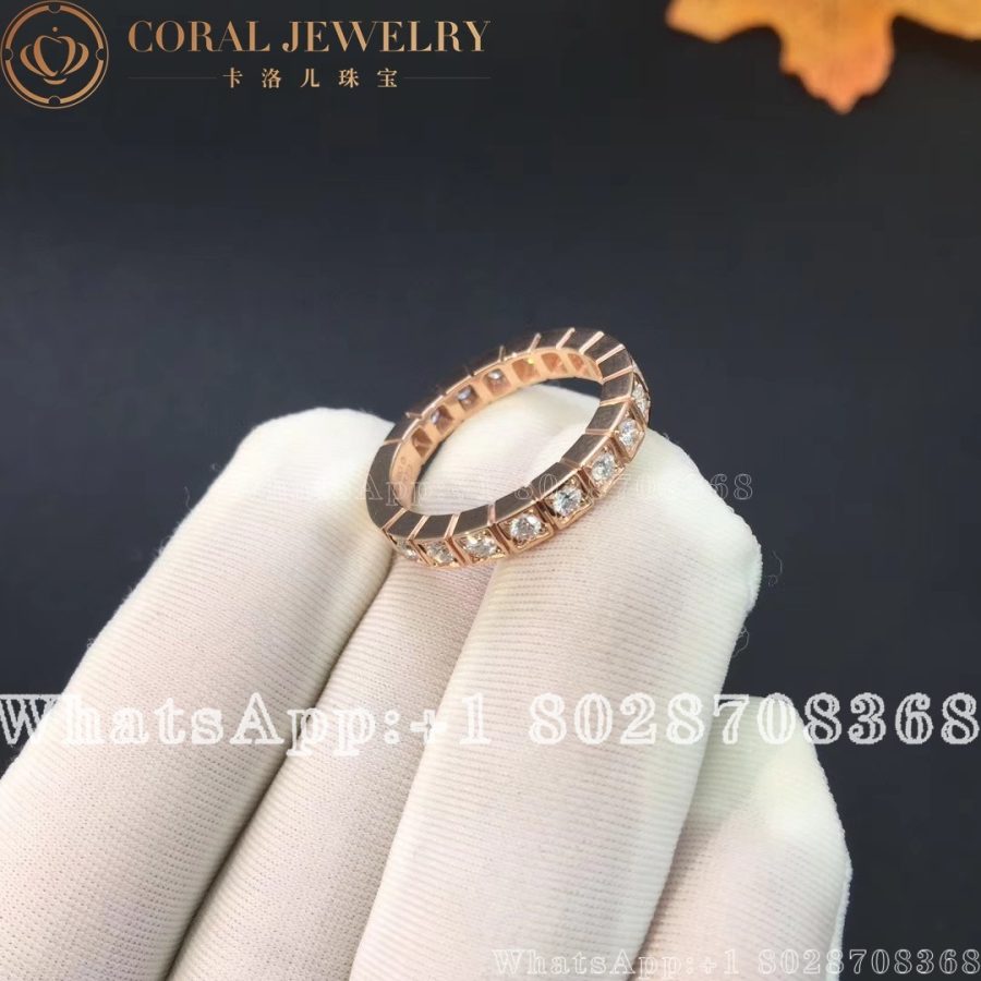 Chopard Ice Cube Ring Ethical Rose Gold Half Set Diamonds 827702 5259 Coral (3)