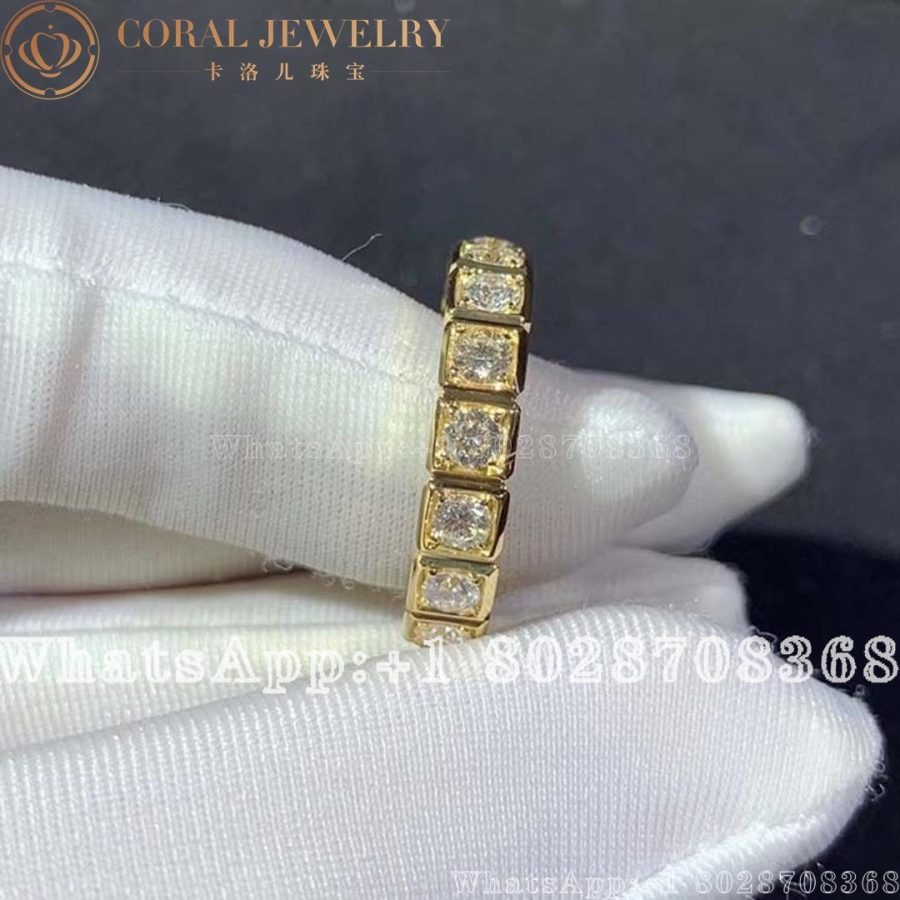 Chopard Ice Cube Ring Ethical Yellow Gold Half Set Diamonds Ref Number829834 0039 Coral (1)