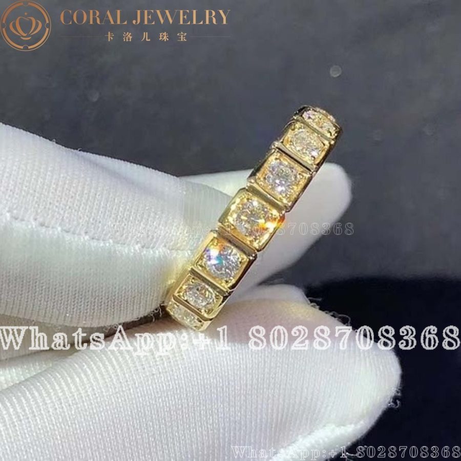 Chopard Ice Cube Ring Ethical Yellow Gold Half Set Diamonds Ref Number829834 0039 Coral (5)