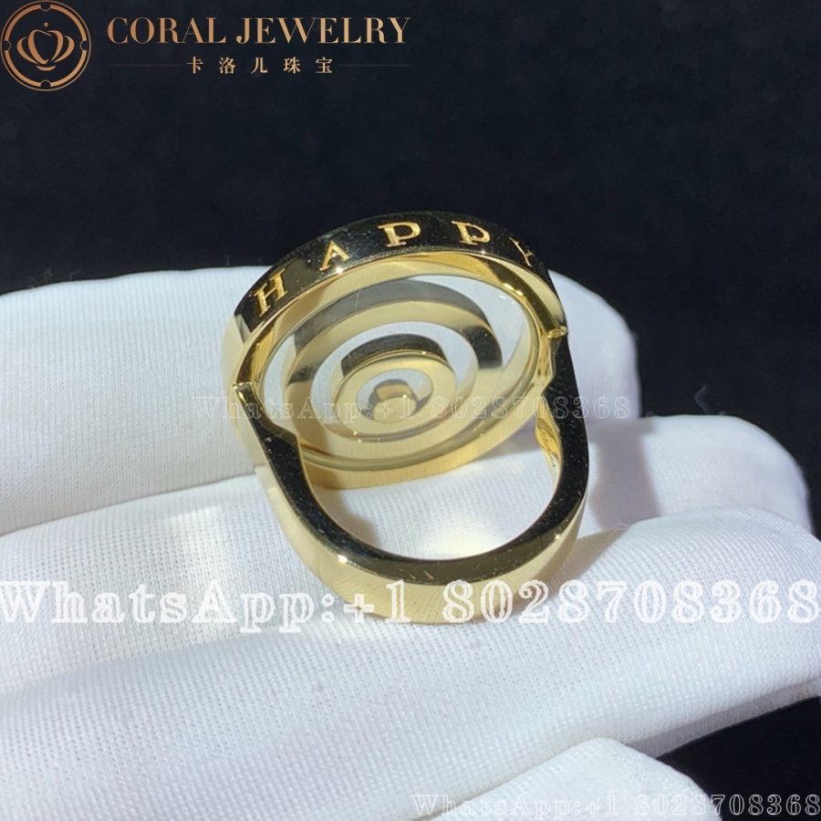 Chopard Ring Happy Spirit Yellow Gold Diamond Ring Coral (2)