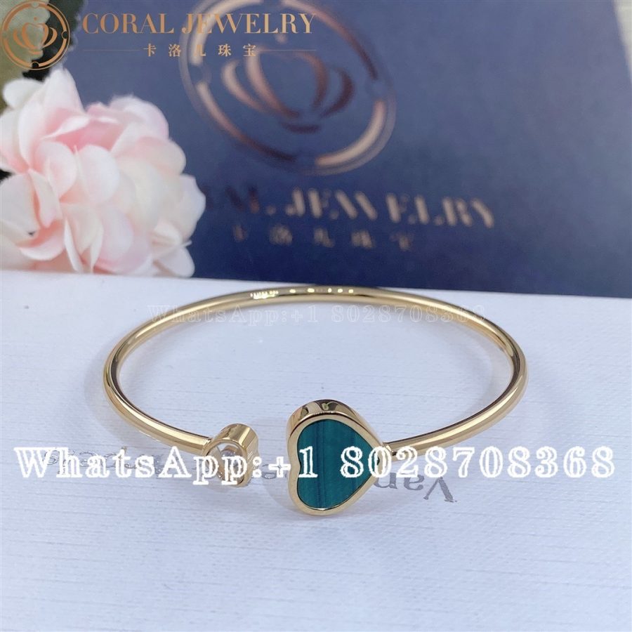 Chopard Happy Hearts Rose Gold Malachite Diamond Bangle 857482 5105 Coral (2)