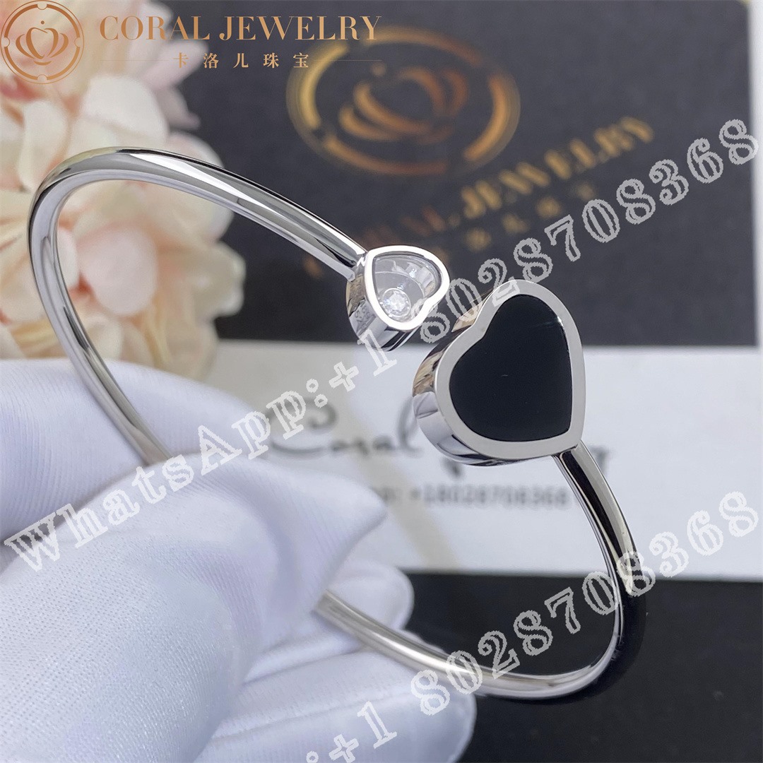 Chopard Happy Hearts White Gold Onyx Diamond Bangle 857482 1202 Coral (1)