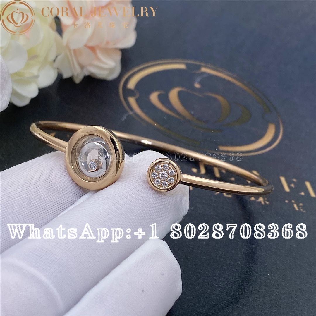 Chopard Happy Spirit Bangle Ethical Rose Gold Ethical White Gold Diamonds 858230 9001 Coral (2)