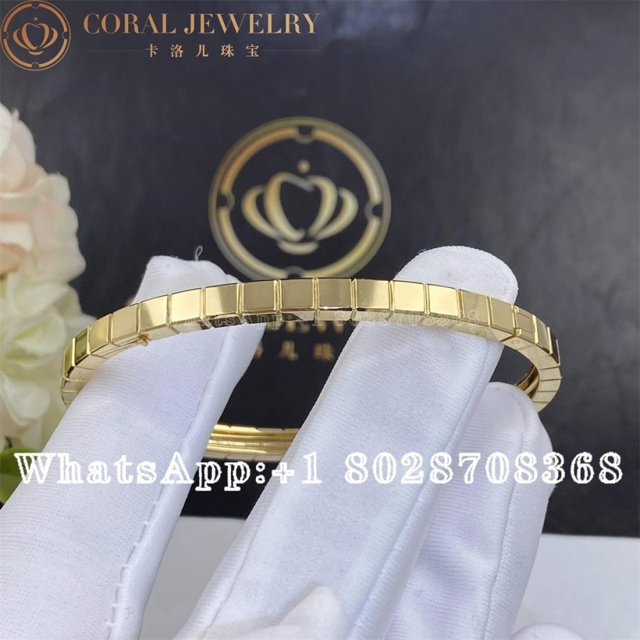 Chopard 18kt Yellow Gold Large Ice Cube Bangle Coral (5)